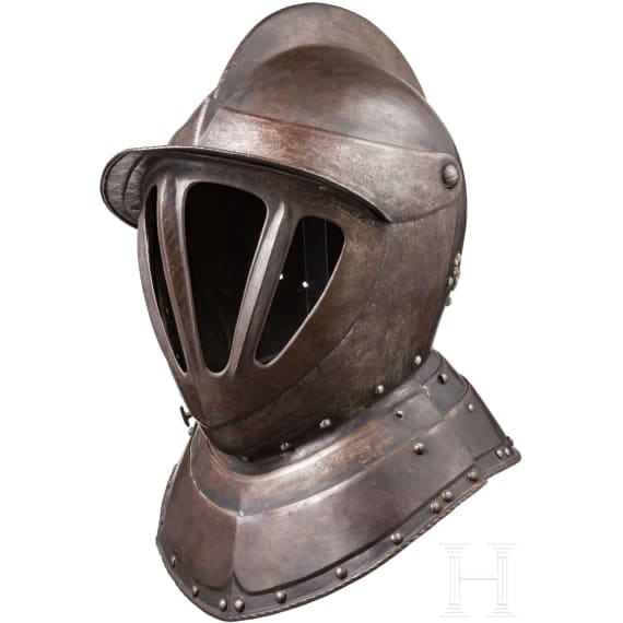 A German or Flemish cuirassier officer's helmet, circa 1620