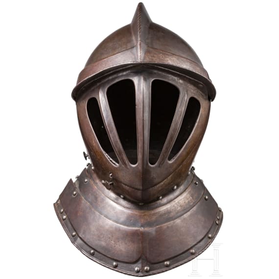 A German or Flemish cuirassier officer's helmet, circa 1620