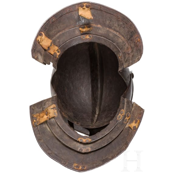 A German or Flemish cuirassier officer's helmet, circa 1620