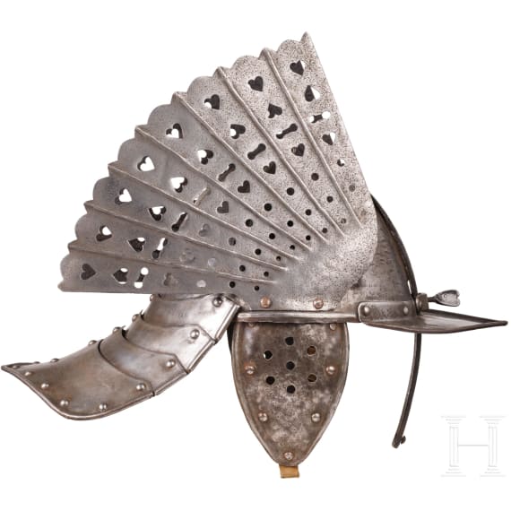 A Polish or Hungarian winged lobster-tailed helmet, circa 1650