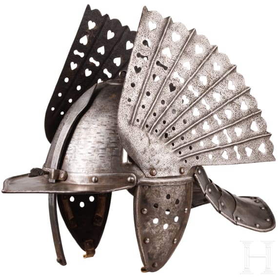 A Polish or Hungarian winged lobster-tailed helmet, circa 1650