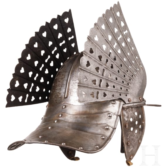 A Polish or Hungarian winged lobster-tailed helmet, circa 1650