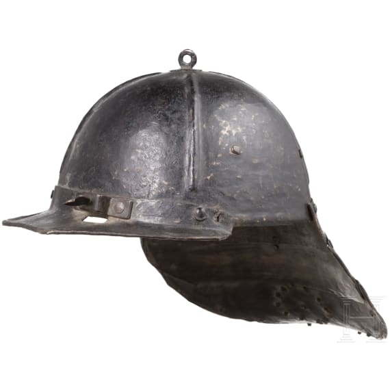 A lobster tail helmet, 17th century