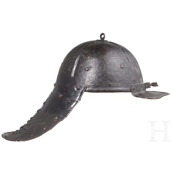 A lobster tail helmet, 17th century