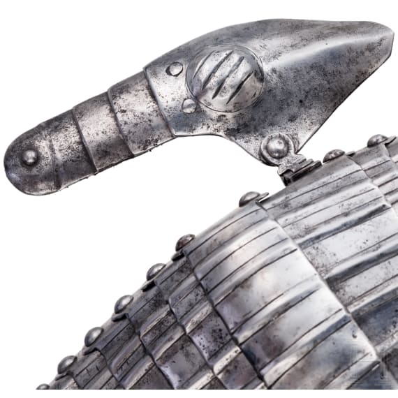 A pair of iron Maximilian gauntlets, circa 1530
