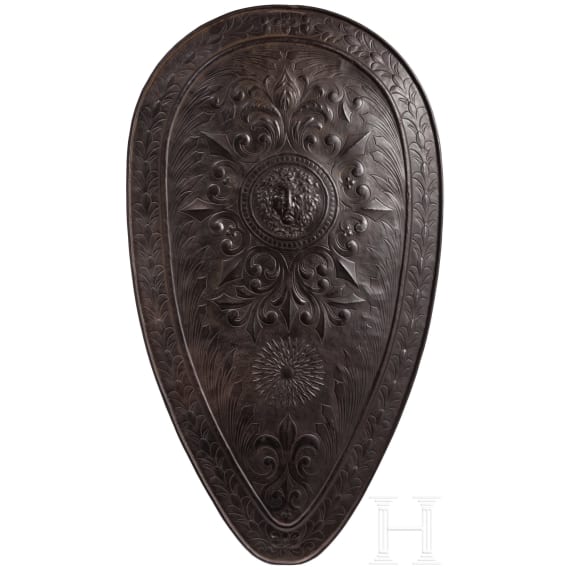 An embossed shield, historicism, late 19th century