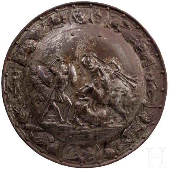 A round shield, collector's replica in the style of the Italian Renaissance, 19th century