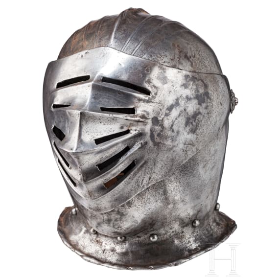 A close helmet, collector's replica in the style of the 16th century
