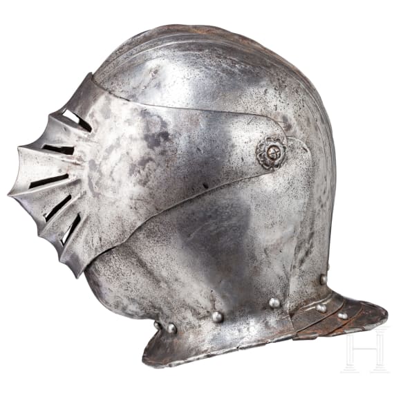 A close helmet, collector's replica in the style of the 16th century