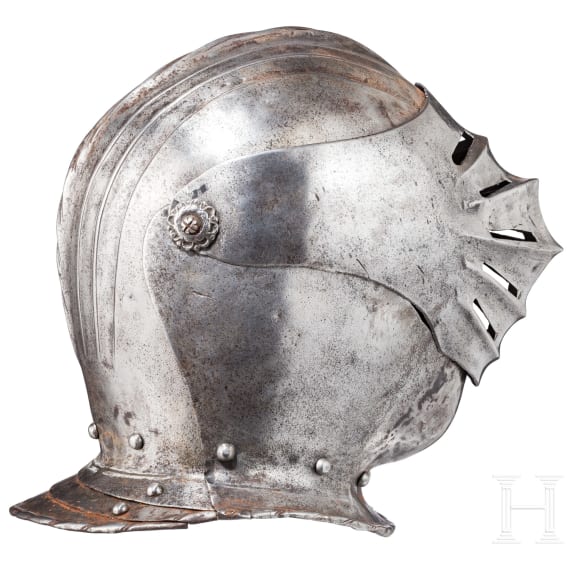 A close helmet, collector's replica in the style of the 16th century