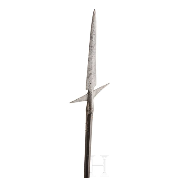 A Italian winged spear, 17th century