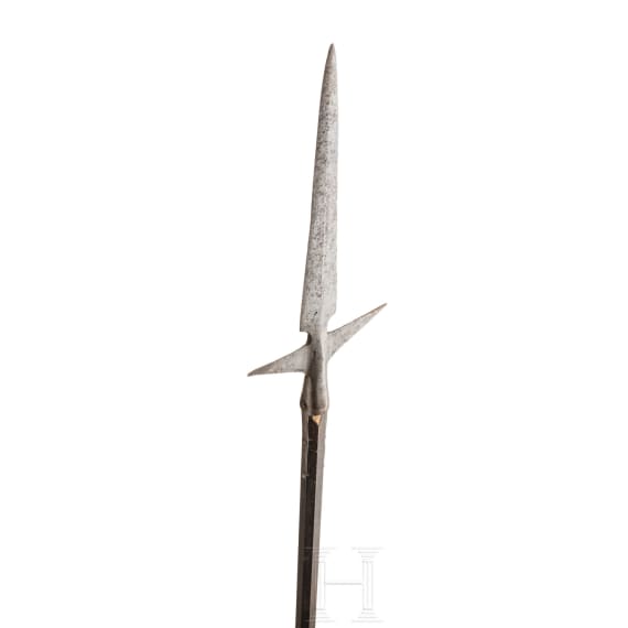 A Italian winged spear, 17th century