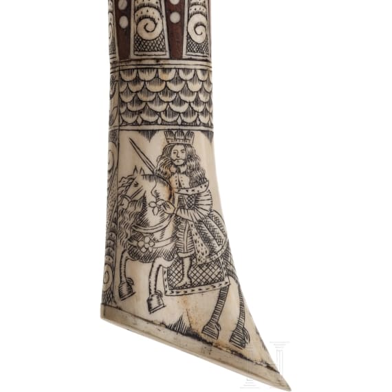 A Saxon miner's axe, dated 1686