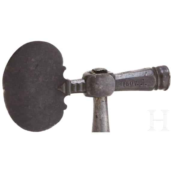 A horseman's axe, collector's replica using an axehead from the 18th century