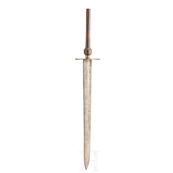 A German military plug bayonet with inscription relating to the siege of Vienna, probably Brandenburg, dated 1683