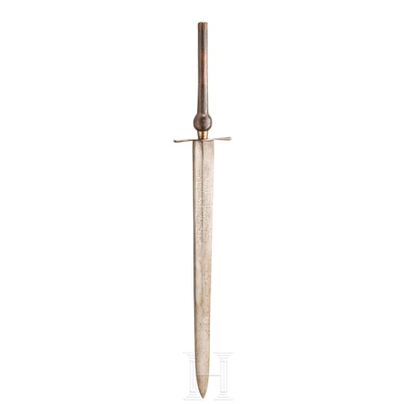 A German military plug bayonet with inscription relating to the siege of Vienna, probably Brandenburg, dated 1683