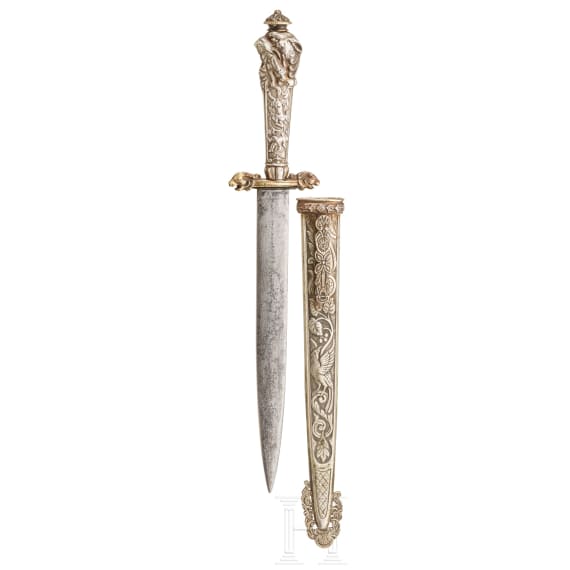 An Argentinean dagger with lion pommel, 19th century