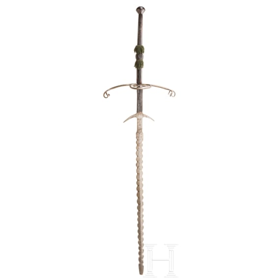A large Swiss or German two-handed sword, circa 1580
