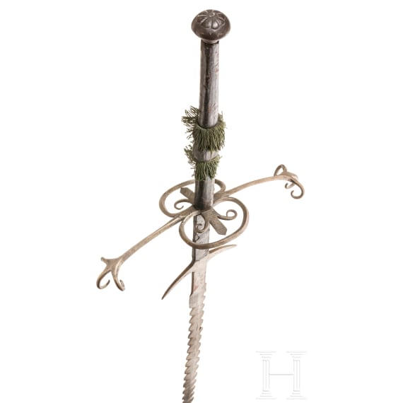 A large Swiss or German two-handed sword, circa 1580