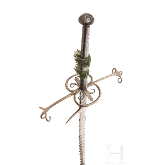 A large Swiss or German two-handed sword, circa 1580