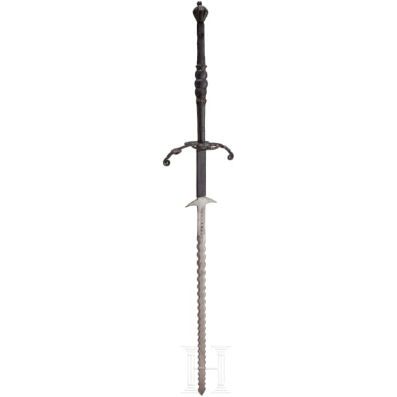 A large South German two-handed flamberge, circa 1580