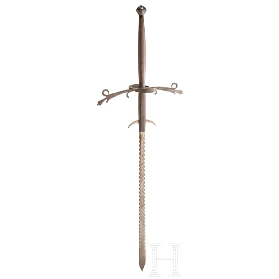 A South German two-handed flamberge, circa 1580