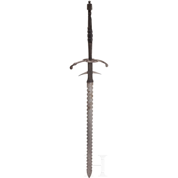 A South German two-handed flamberge, circa 1600