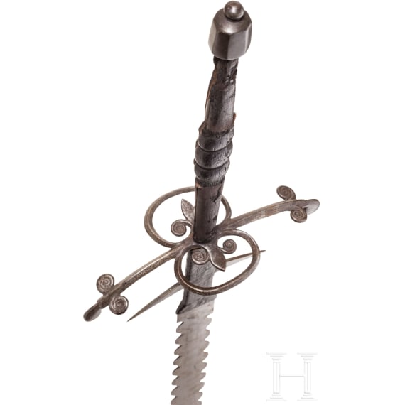 A South German two-handed flamberge, circa 1600