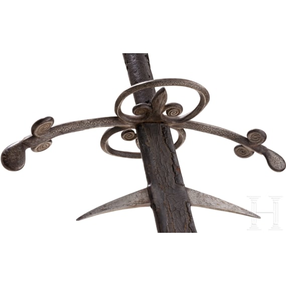 A South German two-handed flamberge, circa 1600