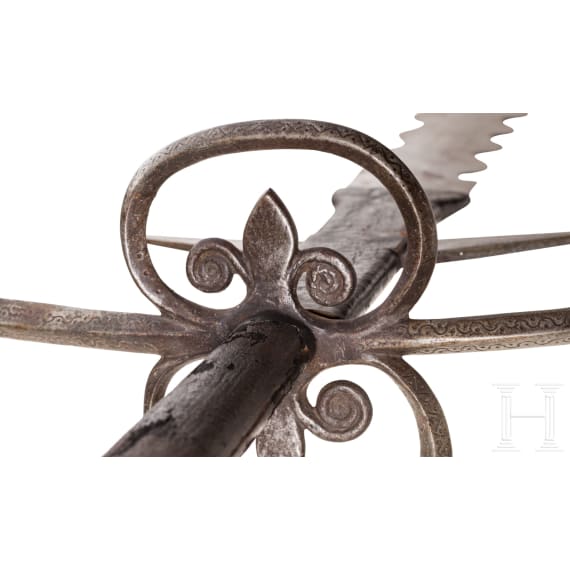 A South German two-handed flamberge, circa 1600