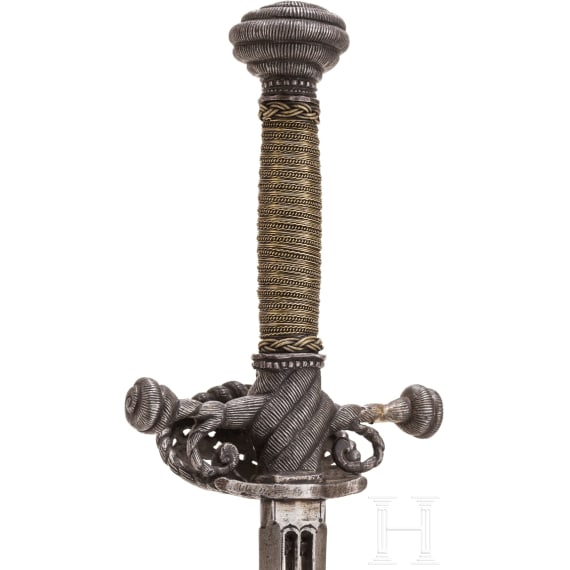 A German officer's sword, assembled from old parts, circa 1650
