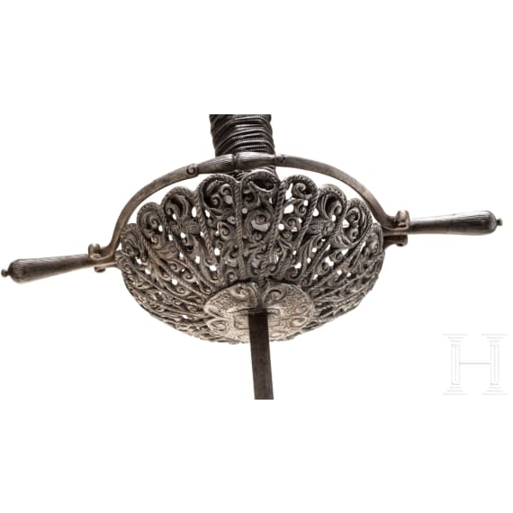 A German cup-hilt rapier, circa 1660