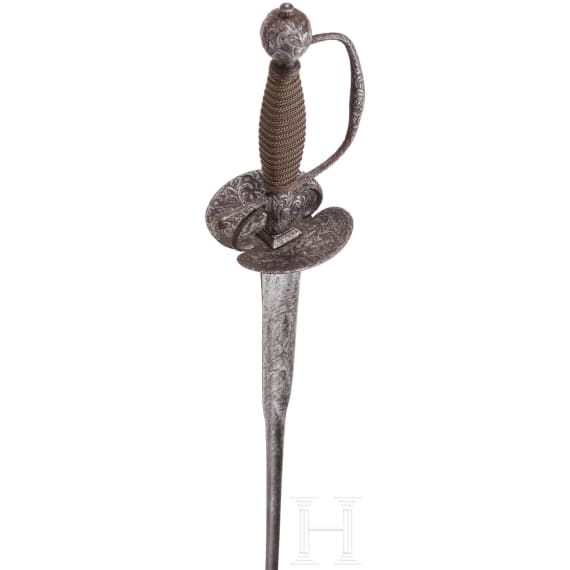 A French cut-iron small sword, circa 1720