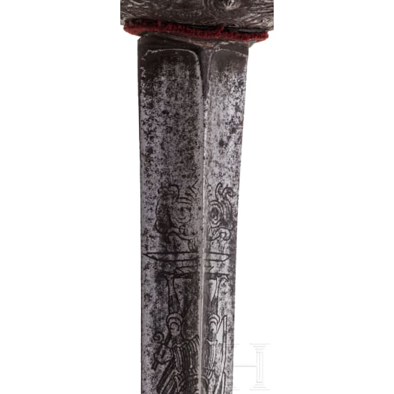 A French cut-iron small sword, circa 1720