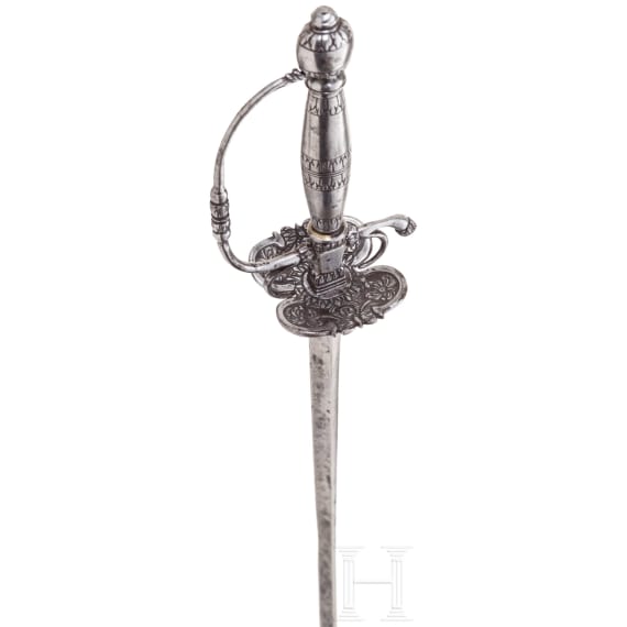 A chiselled Dutch small sword, circa 1720
