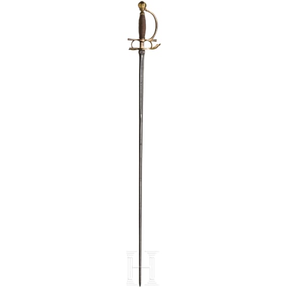 A French or Spanish officer's small sword with earlier Toledo-blade, circa 1720