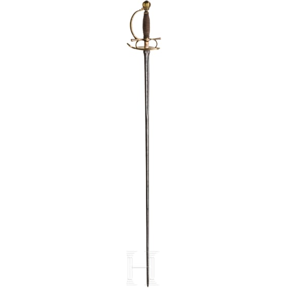 A French or Spanish officer's small sword with earlier Toledo-blade, circa 1720
