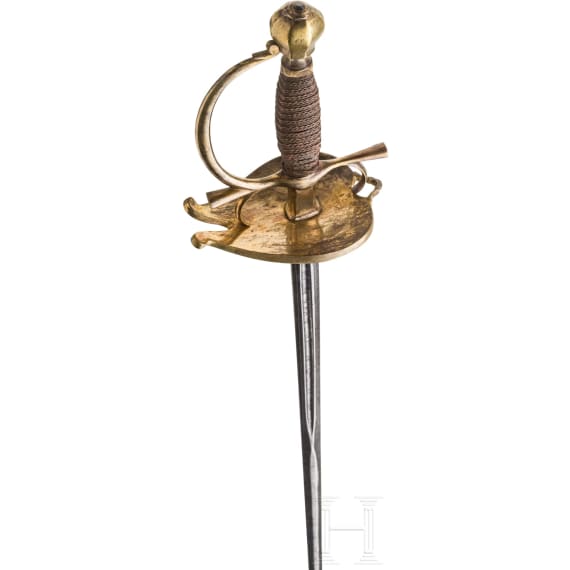 A French or Spanish officer's small sword with earlier Toledo-blade, circa 1720