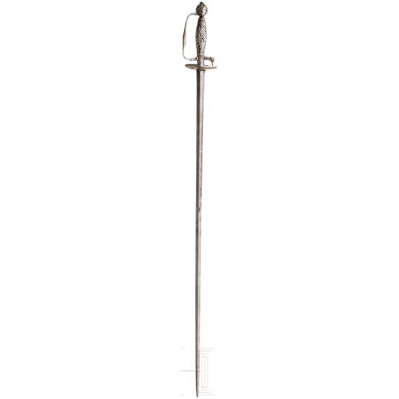 A French silver-mounted small sword, circa 1760
