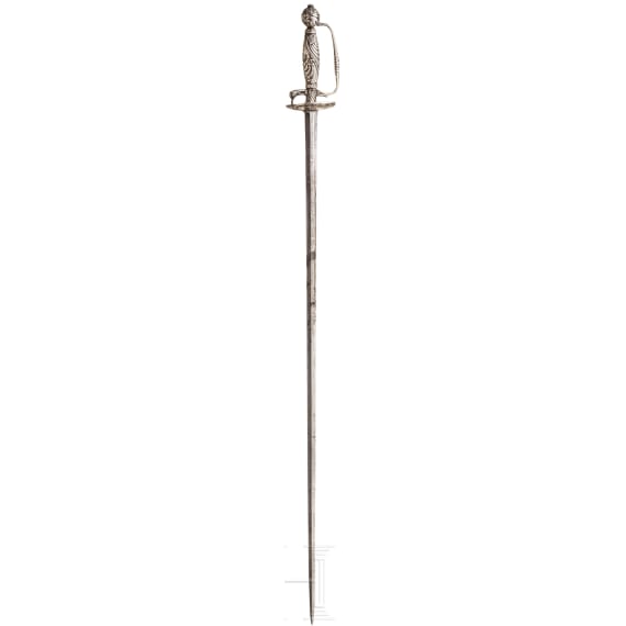 A French silver-mounted small sword, circa 1760