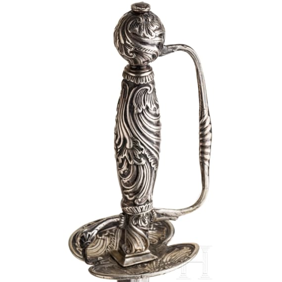 A French silver-mounted small sword, circa 1760