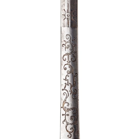 An English silver-inlaid small sword, circa 1780