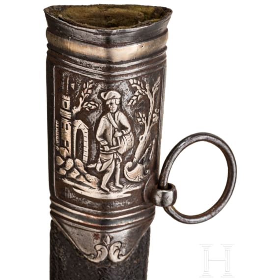 An English silver-inlaid small sword, circa 1780