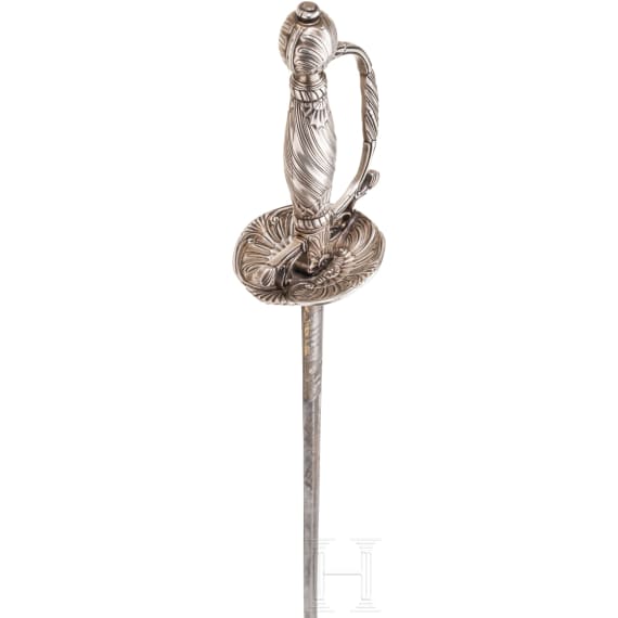 A German silver-mounted small sword, circa 1780