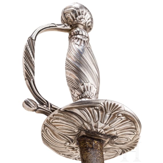 A German silver-mounted small sword, circa 1780