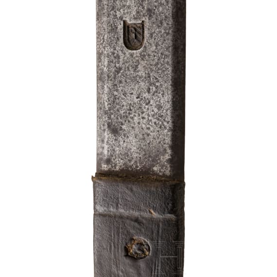 A two-handed sword, collector's replica in the style of the 16th century