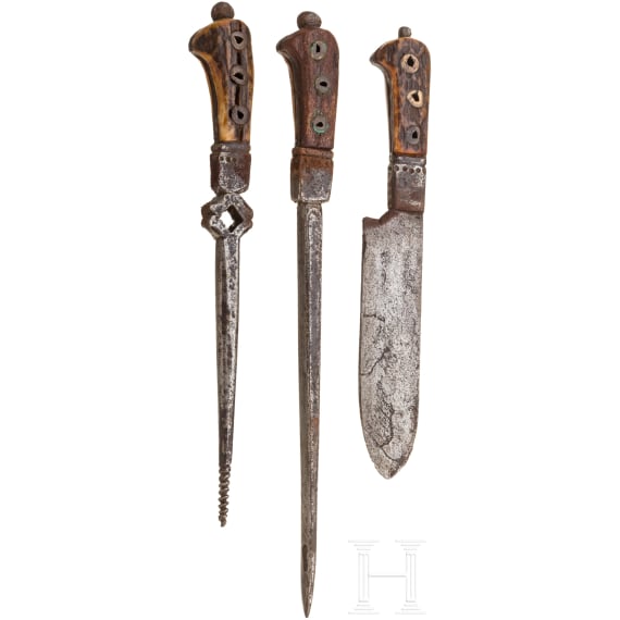 A German hunting trousse, 17th century
