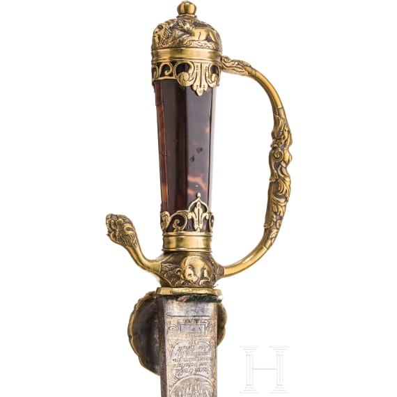 A luxurious German hunting hanger, circa 1700