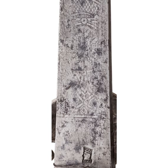 A German silver-mounted hunting hanger with a Solingen blade, ca. 1740