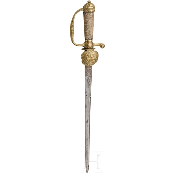 A German hunting hanger, circa 1740